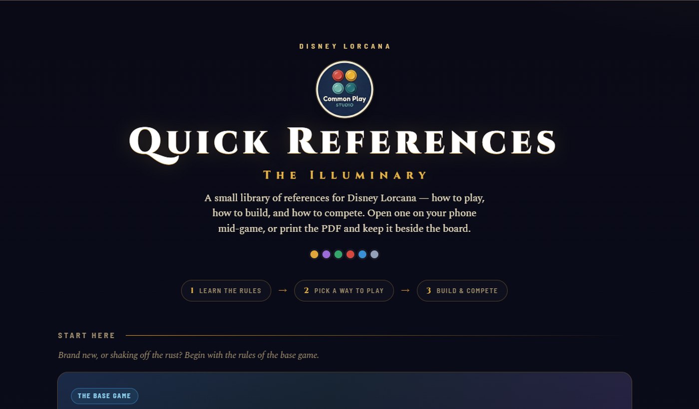 The Illuminary, a Disney Lorcana reference library